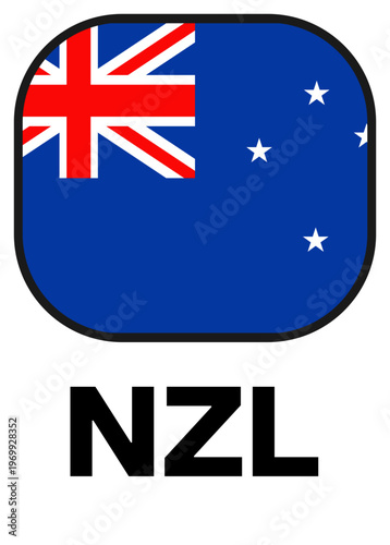 new zealand Tournament Flag Badge