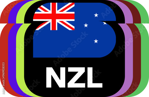 new zealand Flag Plaque Layered