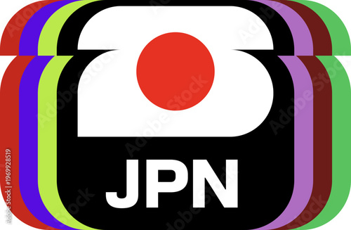 japan Flag Plaque Layered