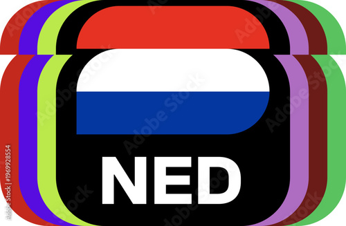 netherlands Flag Plaque Layered