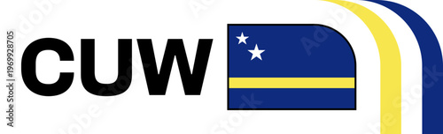 curacao Football Flag Badge