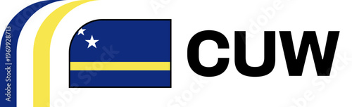 curacao Football Flag Badge