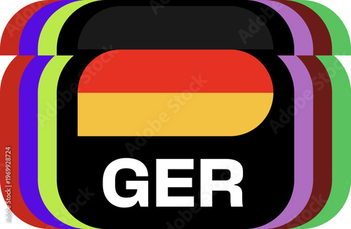 germany Flag Plaque Layered