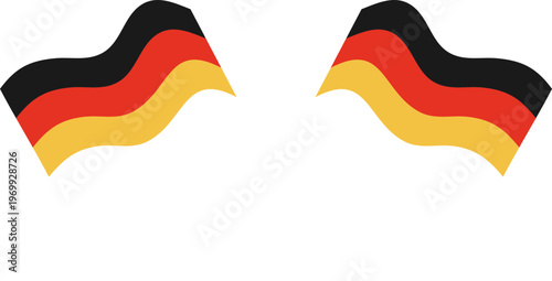 germany Crossed Waving Flags