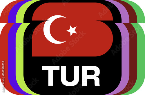 turkiye Flag Plaque Layered