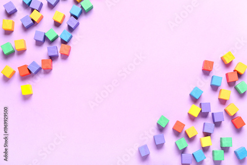 Frame made of colorful buil...