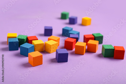 Colorful building cubes on ...