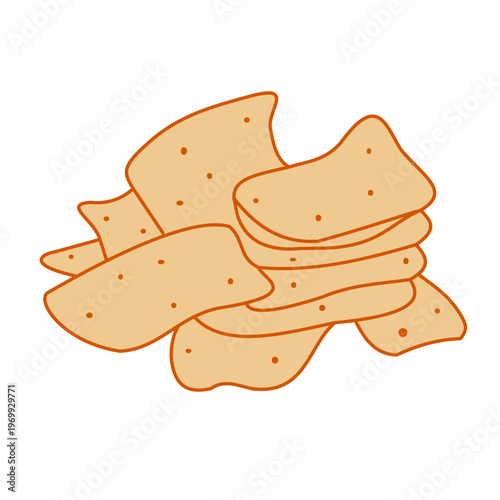 chips junk food crispy bakery food potato chips illustration.eps