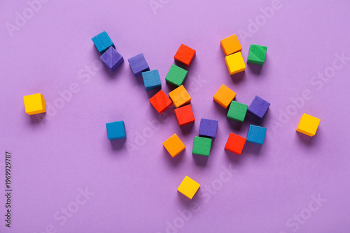 Colorful building cubes on ...