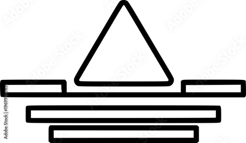 Electrical grounding symbol - vector.