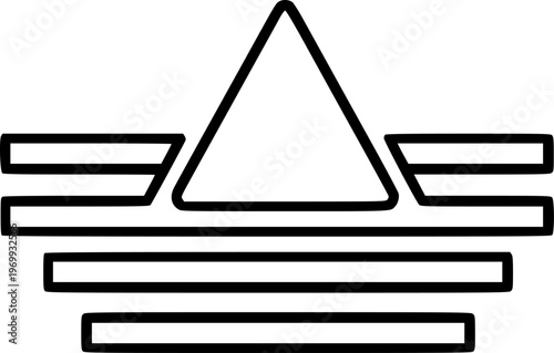 Electrical grounding symbol - vector.
