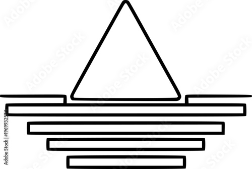 Electrical grounding symbol - vector.