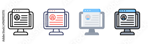 Personal icon set multiple style collection