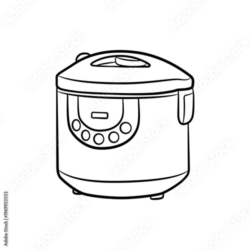 Electric Rice Cooker or Multi Cooker Kitchen Appliance