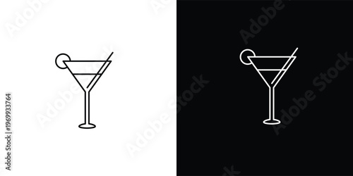 Cocktail icon Graphic vector set for ui design