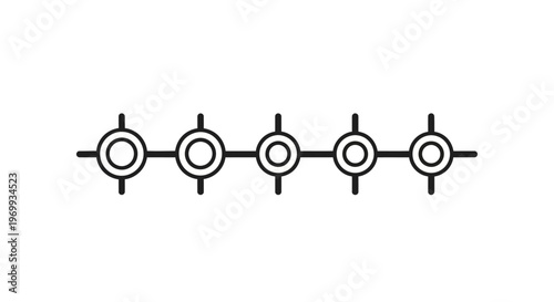 Abstract Graphic of Concentric Circles: A minimalist graphic featuring a series of connected circles of varying sizes, each centered within another.