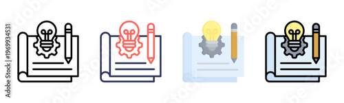 Prototype icon set multiple style collection