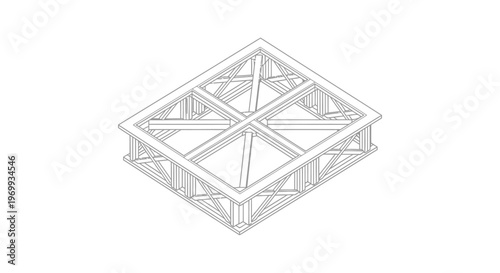 Architectural Framework: An intricate skeletal structure, likely part of a modern building's design, stands out against a simple background.