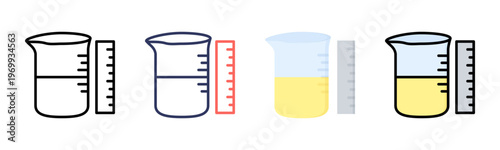 Measurement icon set multiple style collection