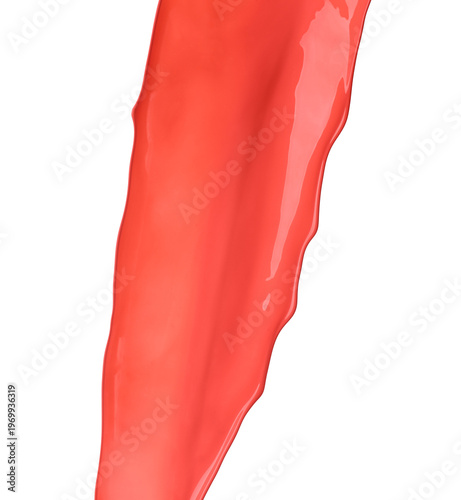 Splash of red paint against...