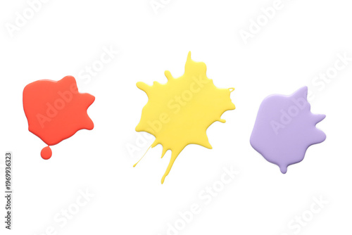 Spots of different paints o...