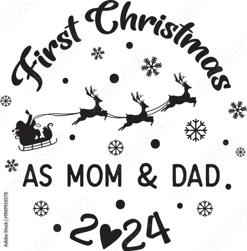 Baby 1st Christmas Ornament Svg