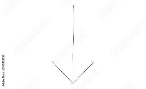 Hand drawn arrow pointing down