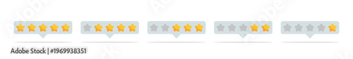 Star Rating Feedback Vector Icons Set
