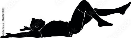 Silhouette of a woman in a sensual pose