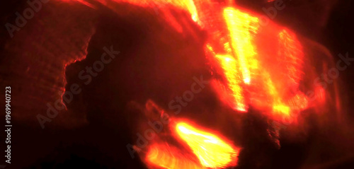 Wallpaper Mural Red fiery light leak overlay with glowing streaks on dark background, dramatic abstract texture for cinematic visuals. Torontodigital.ca