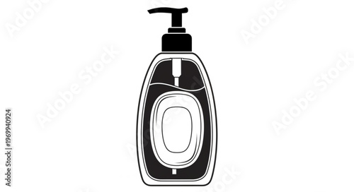 Black Hand Sanitizer Bottle.