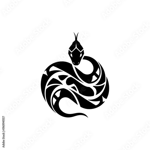 Black tribal snake head design.
