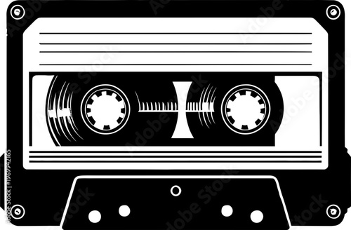 Retro cassette tape vector