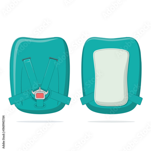 Baby Car Seat Safety Harness Illustration