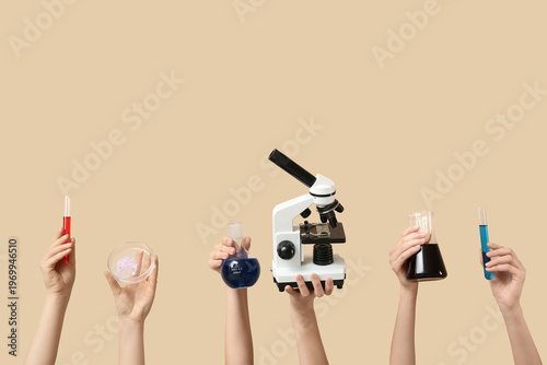 Female hands with modern mi...