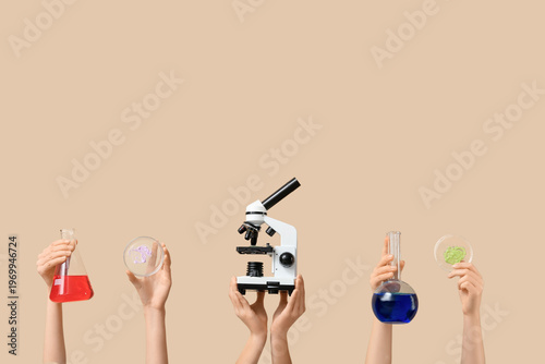 Female hands with modern mi...