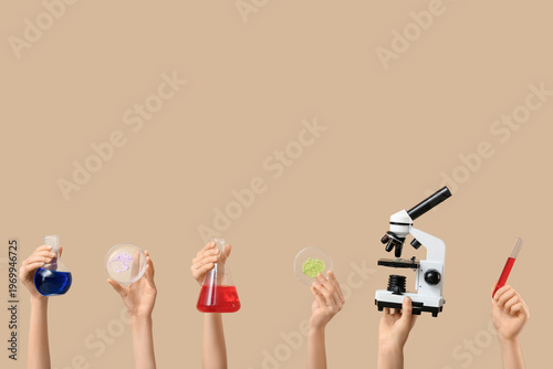 Female hands with modern mi...