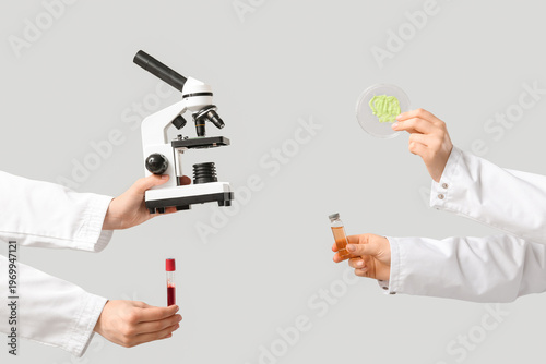 Female hands with modern mi...