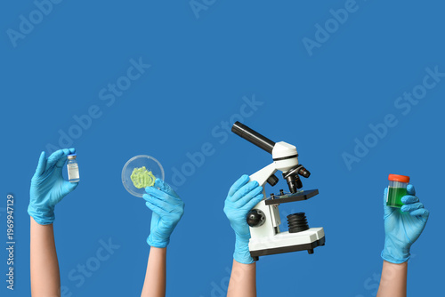 Female hands with modern mi...