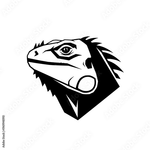 Detailed illustration of a dinosaur head.