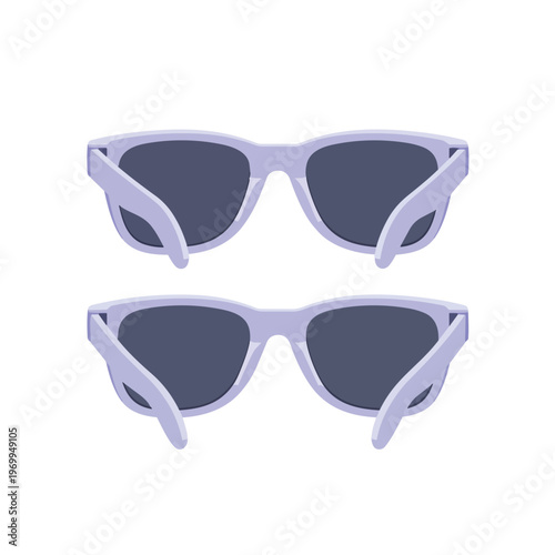 Pair of Stylish Pastel Purple Sunglasses Vector Illustration