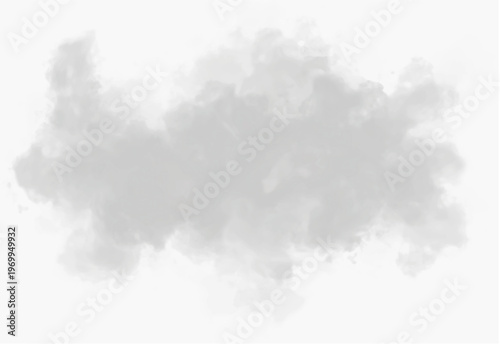 white smoke clouds on white background