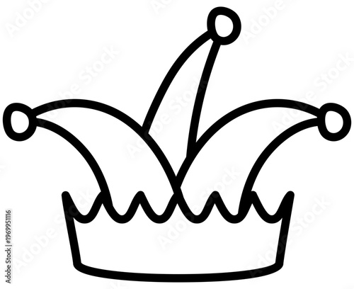 A perfect design icon of clown hat 