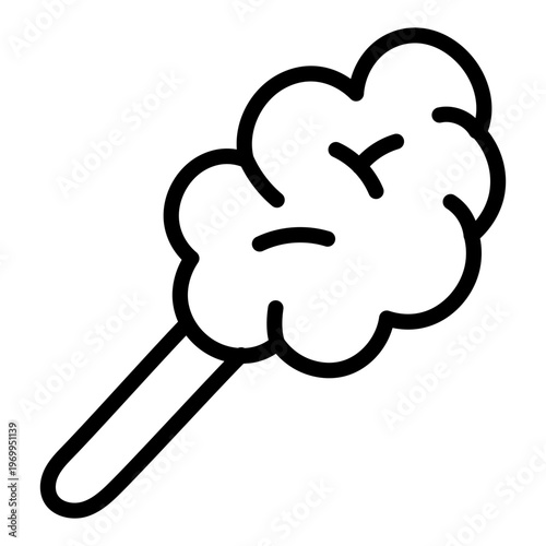 An editable design icon of cotton candy 