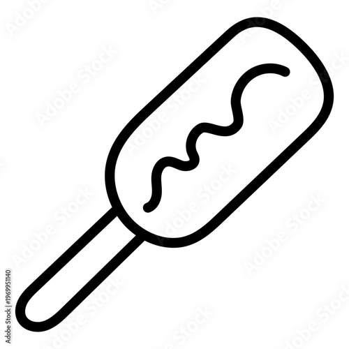 Modern design icon of corndog 