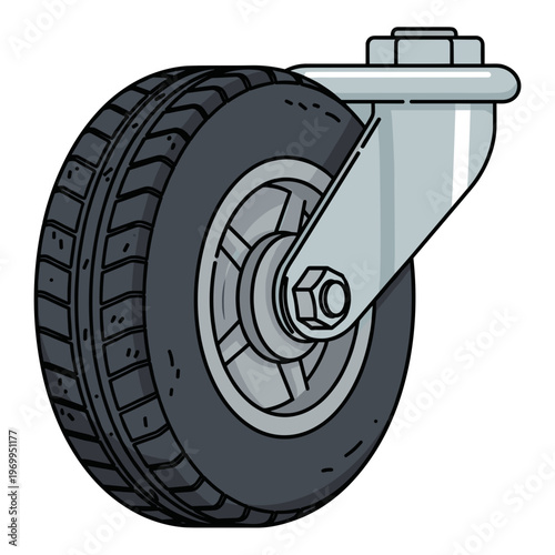 Industrial Caster Wheel with Tire.