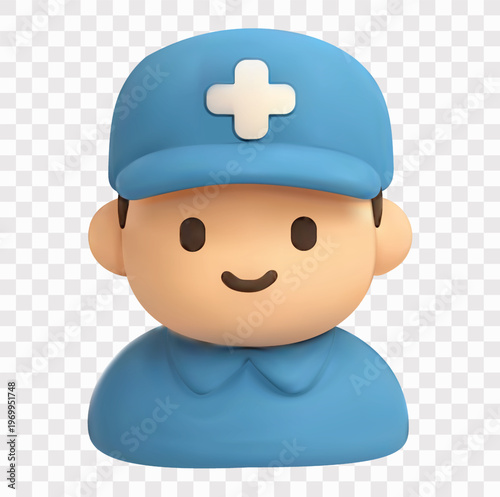 Emergency and First Aid Services Vector Icon Set | 3D icon set | medical worker