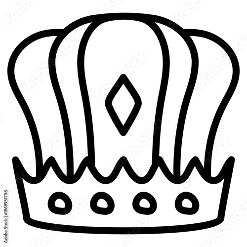 Editable design icon of king crown 