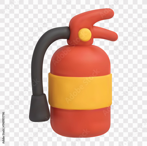 Emergency and First Aid Services Vector Icon Set | 3D icon set | fire extinguisher