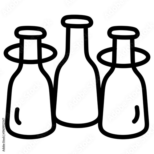 Editable design icon of bottle rings